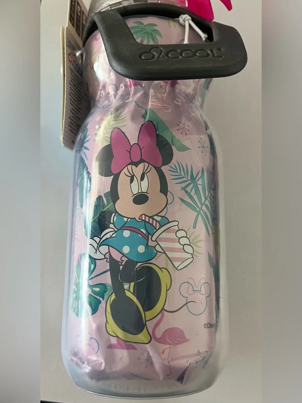 Disney Minnie Mouse Pink Kids Squeezable Water Bottle w/ Mist trigger